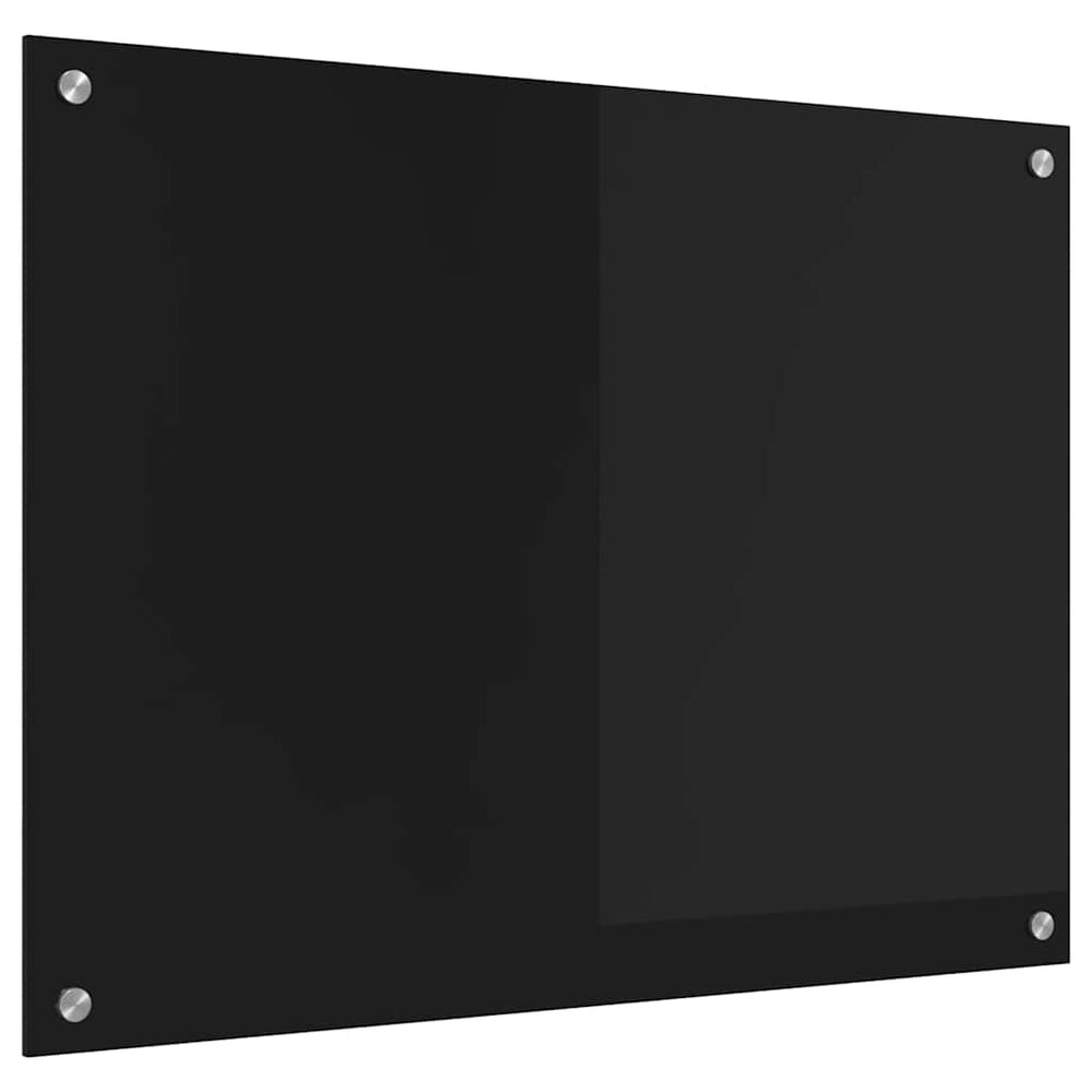 Schwarze Küchenrückwand Glas 80x60 cm