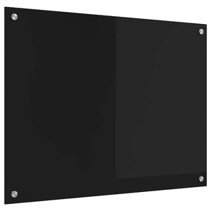 Schwarze Küchenrückwand Glas 80x60 cm
