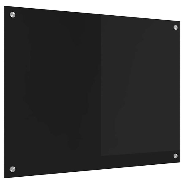 Schwarze Küchenrückwand Glas 80x60 cm