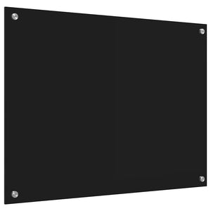 Schwarze Küchenrückwand Glas 80x60 cm