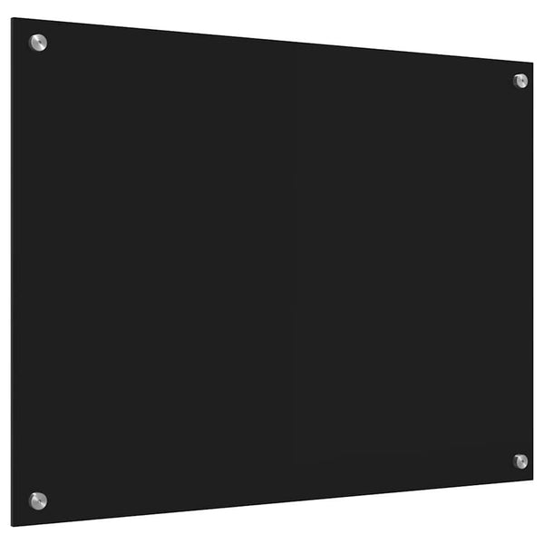 Schwarze Küchenrückwand Glas 80x60 cm