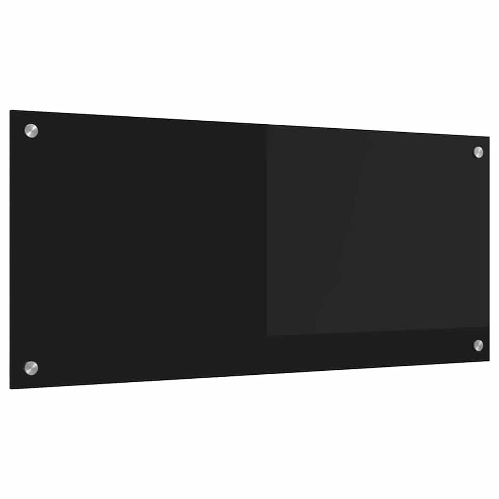 Schwarze Küchenrückwand aus Glas 90x40 cm