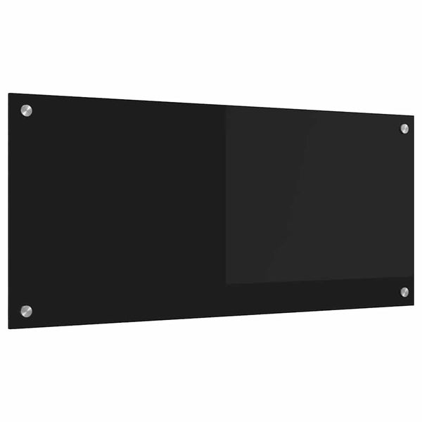 Schwarze Küchenrückwand aus Glas 90x40 cm