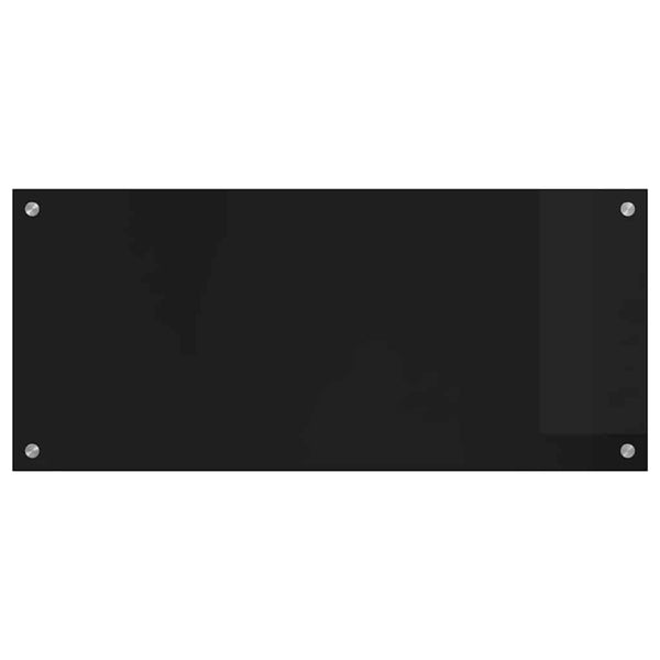 Schwarze Küchenrückwand aus Glas 90x40 cm