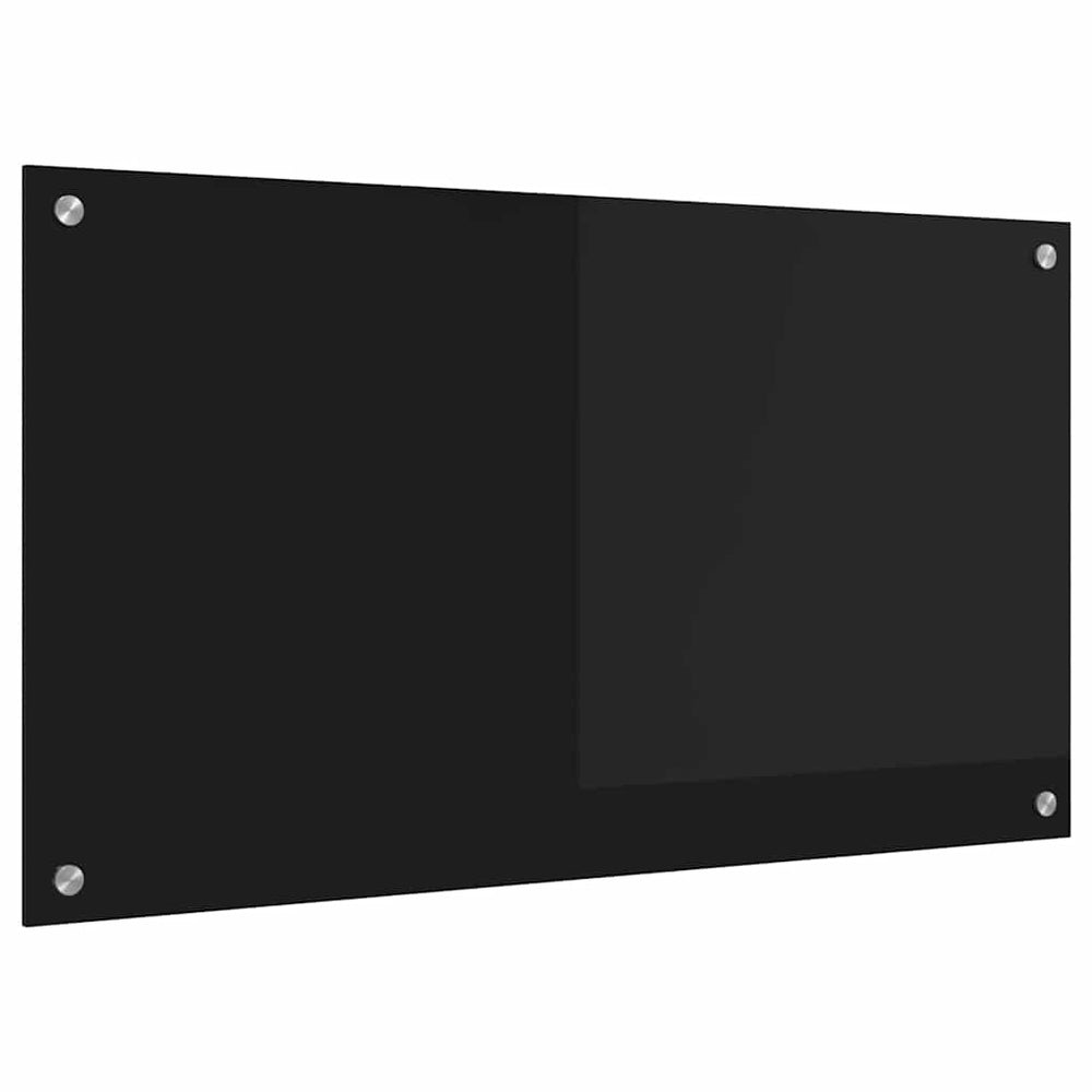 Schwarze Küchenrückwand aus Glas 90x50cm