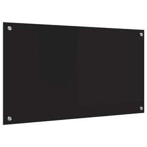 Schwarze Küchenrückwand aus Glas 90x50cm