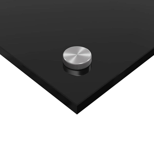 Schwarze Küchenrückwand aus Glas, 90x60 cm