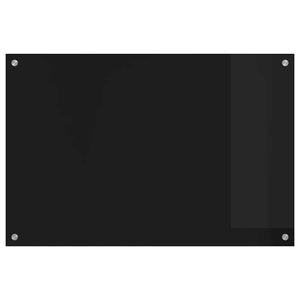 Schwarze Küchenrückwand aus Glas, 90x60 cm