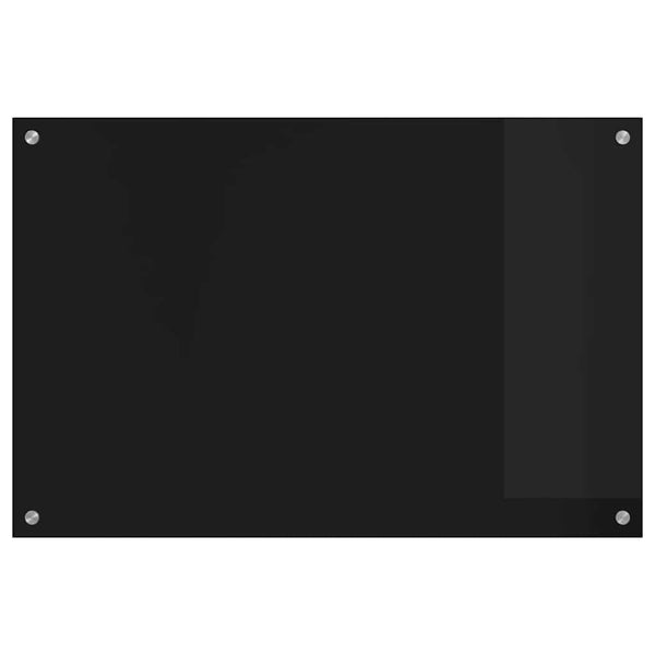 Schwarze Küchenrückwand aus Glas, 90x60 cm
