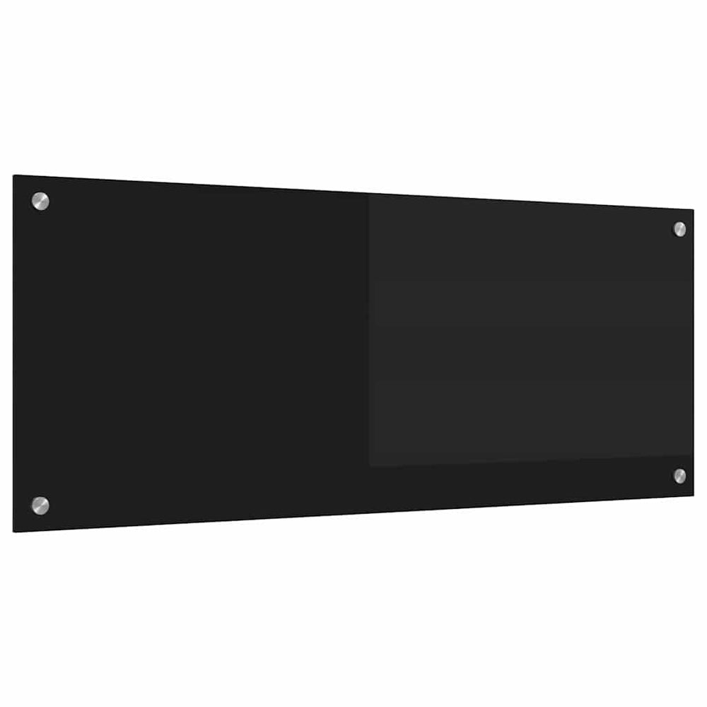 Schwarze Küchenrückwand aus Glas 100x40 cm