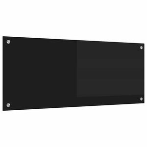 Schwarze Küchenrückwand aus Glas 100x40 cm
