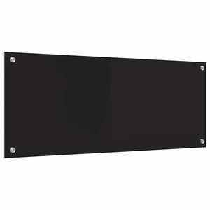 Schwarze Küchenrückwand aus Glas 100x40 cm