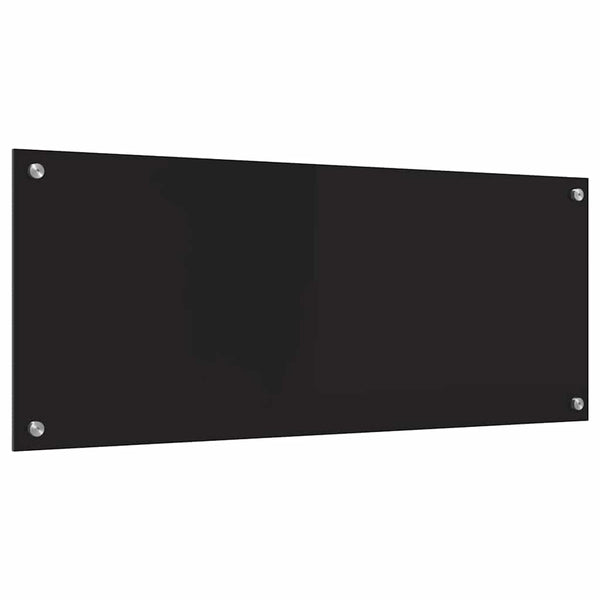 Schwarze Küchenrückwand aus Glas 100x40 cm