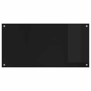 Schwarze Küchenrückwand aus Glas 100x50 cm