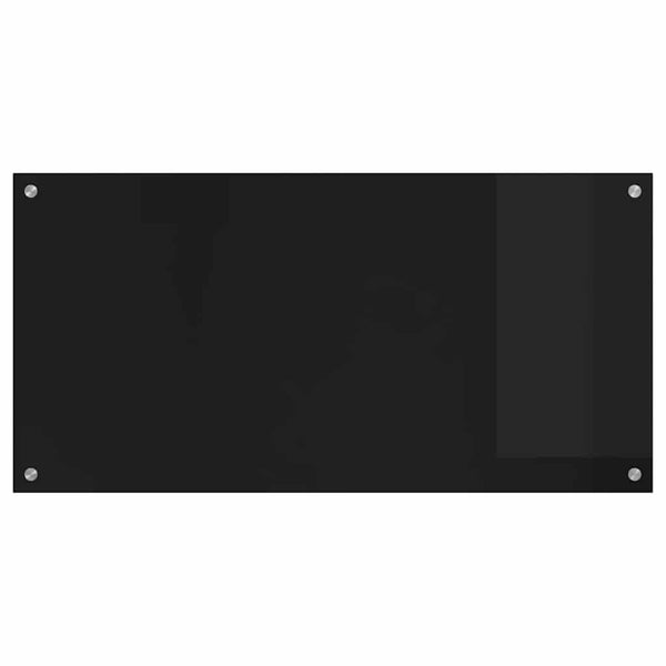 Schwarze Küchenrückwand aus Glas 100x50 cm