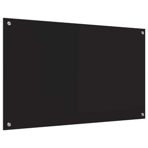 Schwarze Küchenrückwand aus Glas 100x60cm