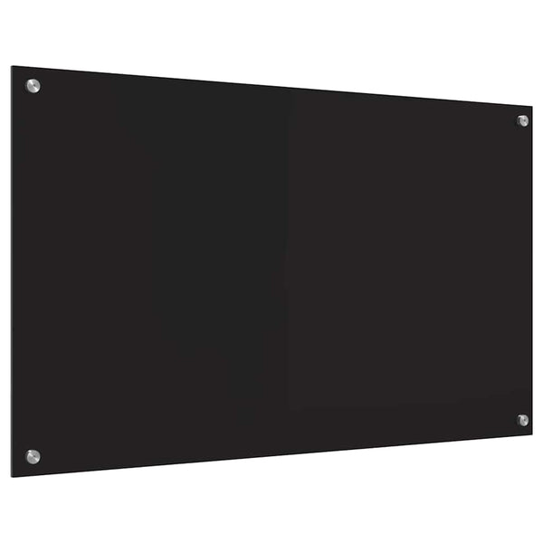 Schwarze Küchenrückwand aus Glas 100x60cm