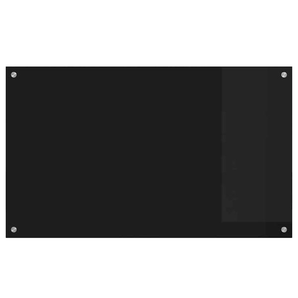 Schwarze Küchenrückwand aus Glas 100x60cm