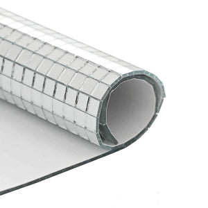 Spiegel Mosaikfliesen Silber Geometrisch 30x30cm