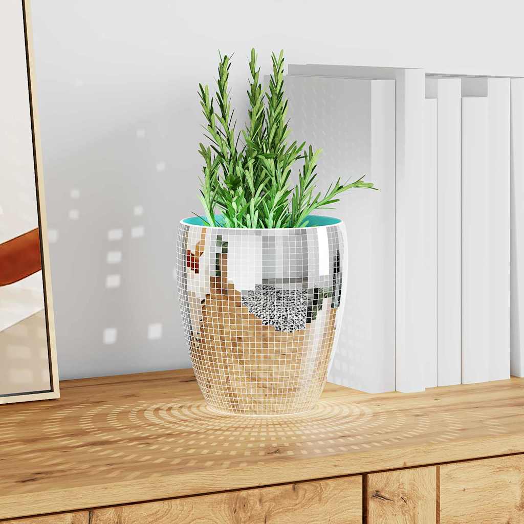 Spiegel Mosaikfliesen Silber Geometrisch 30x30cm