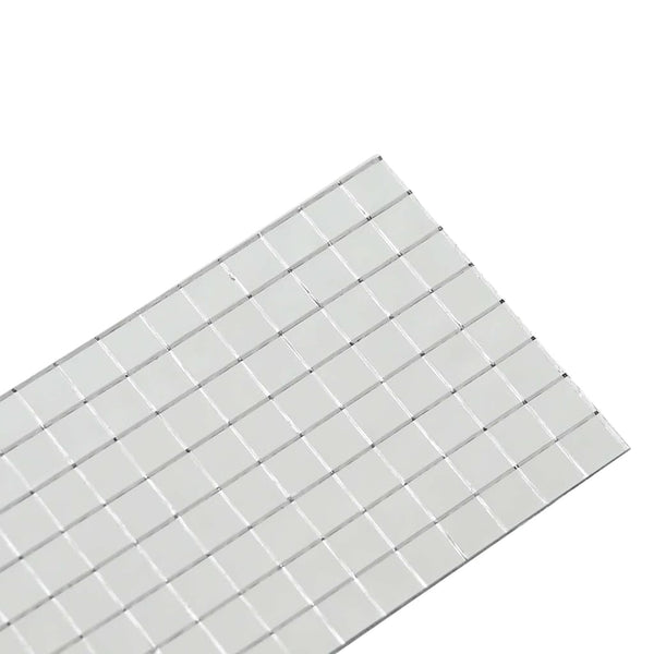 Silberne Spiegel Mosaikfliese Geometrisch 3 Stk