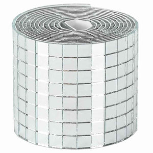 Silberne Spiegel Mosaikfliese Geometrisch 3 Stk