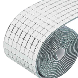 Spiegel Mosaikfliese Silber Geometrisch