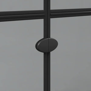 Schwarze Walk-In Duschwand 90x190cm