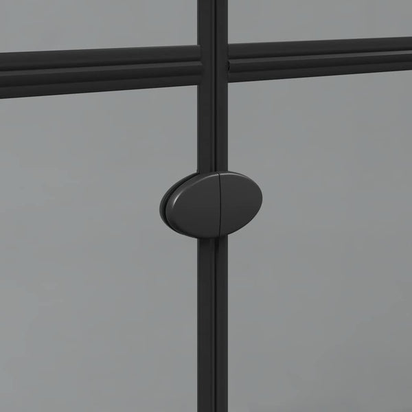 Schwarze Walk-In Duschwand 90x190cm