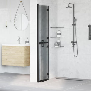 Schwarze Walk-In Duschwand 90x190cm
