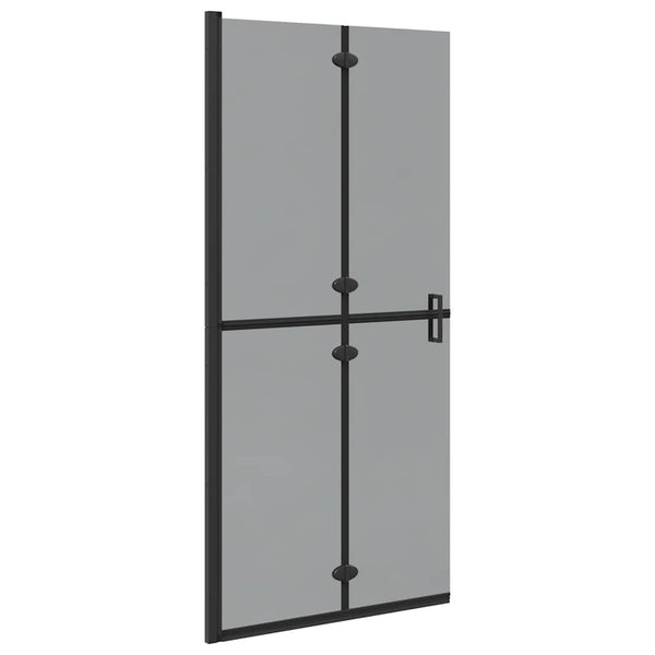 Schwarze Walk-In Duschwand 90x190cm