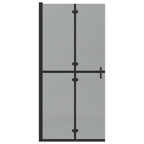 Schwarze Walk-In Duschwand 90x190cm
