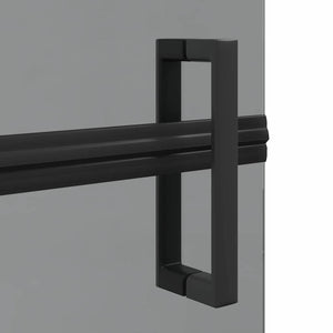Schwarze Walk-In Duschwand 100x190 cm