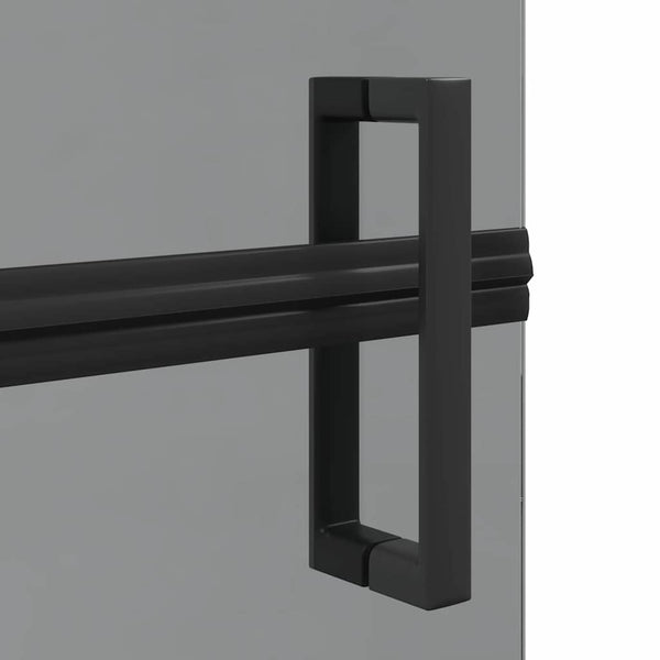 Schwarze Walk-In Duschwand 100x190 cm