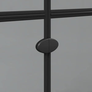 Schwarze Walk-In Duschwand 100x190 cm