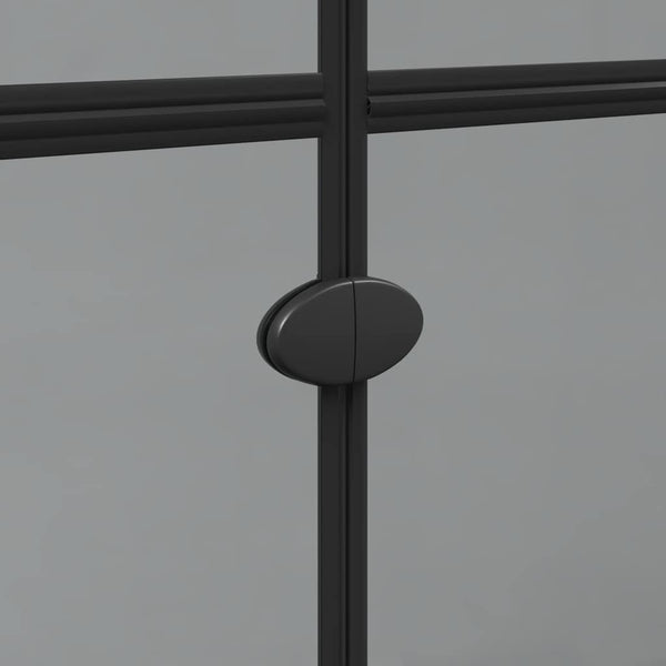 Schwarze Walk-In Duschwand 100x190 cm