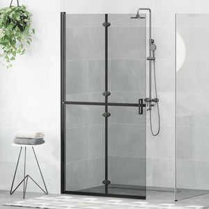 Schwarze Walk-In Duschwand 100x190 cm