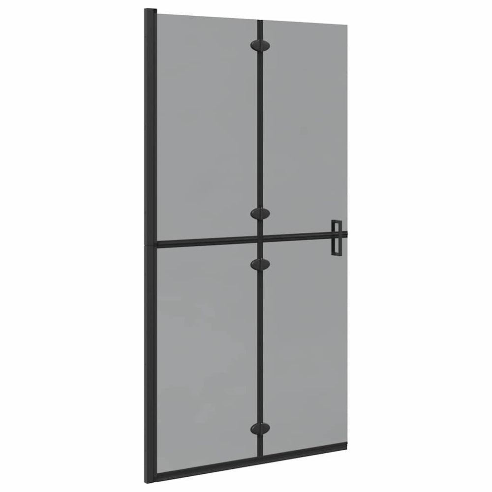 Schwarze Walk-In Duschwand 100x190 cm
