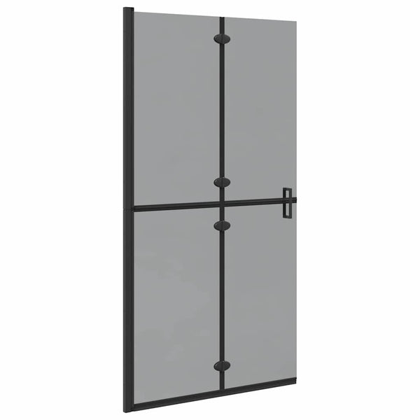 Schwarze Walk-In Duschwand 100x190 cm