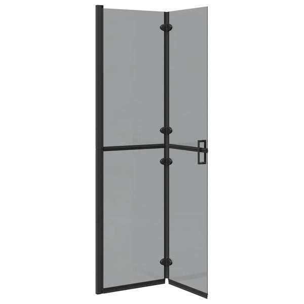 Schwarze Walk-In Duschwand 100x190 cm