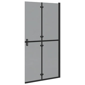 Schwarze Walk-In Duschwand 100x190 cm