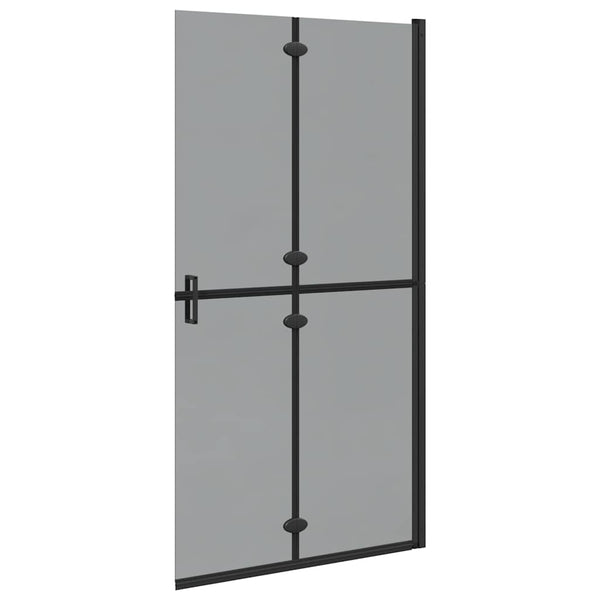 Schwarze Walk-In Duschwand 100x190 cm