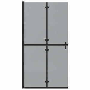 Schwarze Walk-In Duschwand 100x190 cm