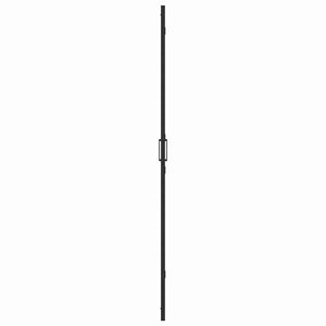 Schwarze Walk-In Duschwand 100x190 cm