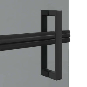 Schwarze Walk-In Duschwand 120x190cm