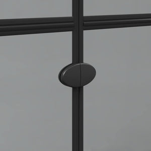 Schwarze Walk-In Duschwand 120x190cm