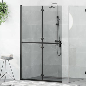 Schwarze Walk-In Duschwand 120x190cm