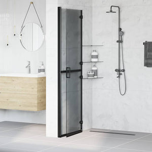 Schwarze Walk-In Duschwand 120x190cm