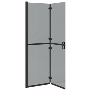 Schwarze Walk-In Duschwand 120x190cm