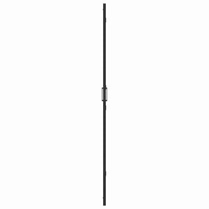 Schwarze Walk-In Duschwand 120x190cm